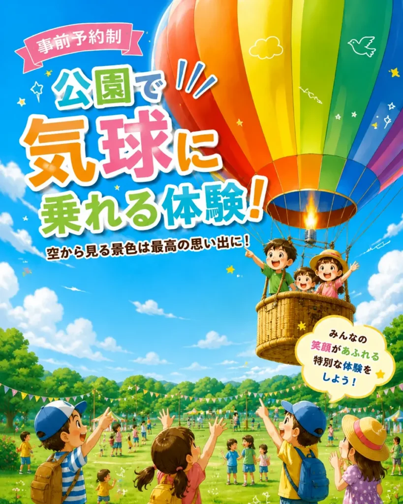 神饌待月気球に乗れる体験